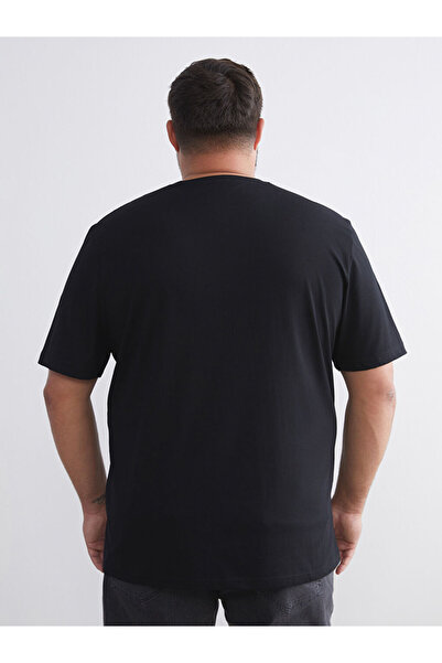 LC Waikiki Create Your Style from Uzg Store |   Large Size Embossed Printed Combed Cotton Men's T-Shirt