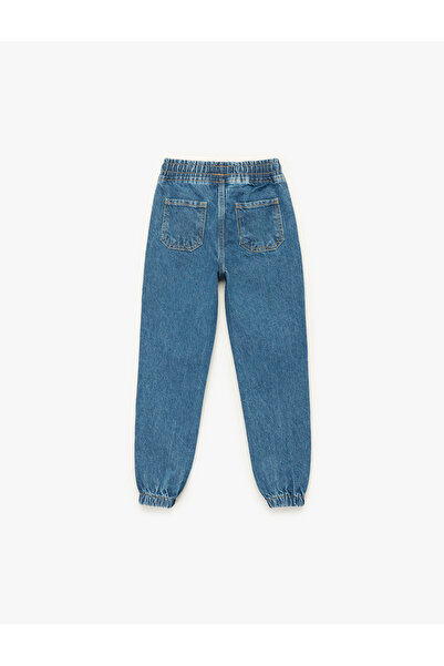 Koton Pamut derékkötős, kényelmes szabású, zsebes, részletezett jogger farmernadrág