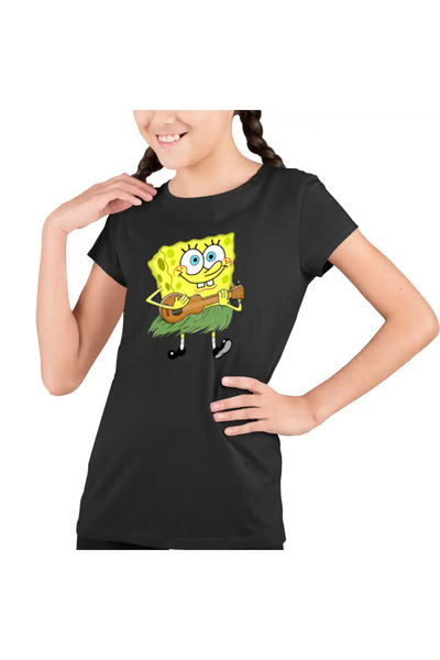 OEM Детска тениска за момичета SpongeBob Hawaii Ukulele Series Season