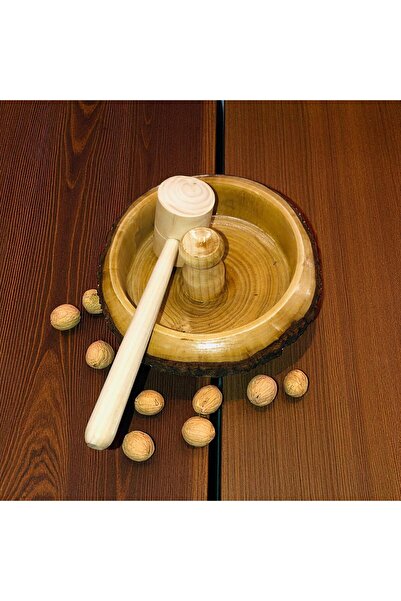 kılıç ahşap CNC & LAZER Walnut Cracker - Walnut Cracker with Plate - Wooden Walnut Cracker