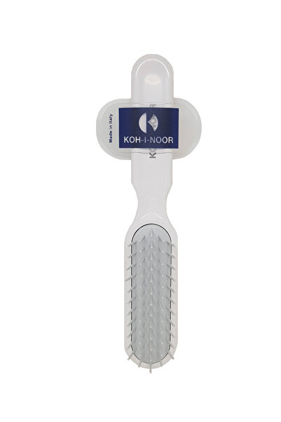 Koh-I-Noor Cosmetics Perie pneumatica alba cu peri cilindrici din plastic rez...