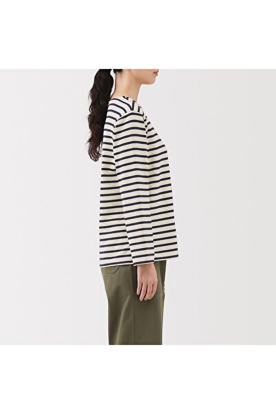 Muji Heavy Weight Boat Neck Long Sleeve T-Shirt