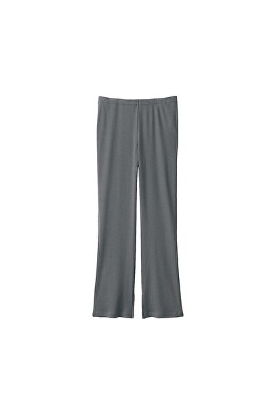 Muji Lyocell Blended Ribbed Straight Leggings, Full Length