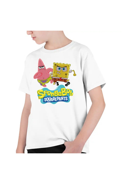 OEM Tricou Copii Baieti Spongebob Dublat Sponge Bob Atac