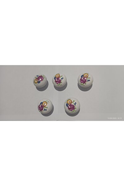 Arion 1 BUTON POLIMERIC ROTUND CU O GĂLĂ ALB Mâner pentru mobilă pentru dulap, sertar, vestiar