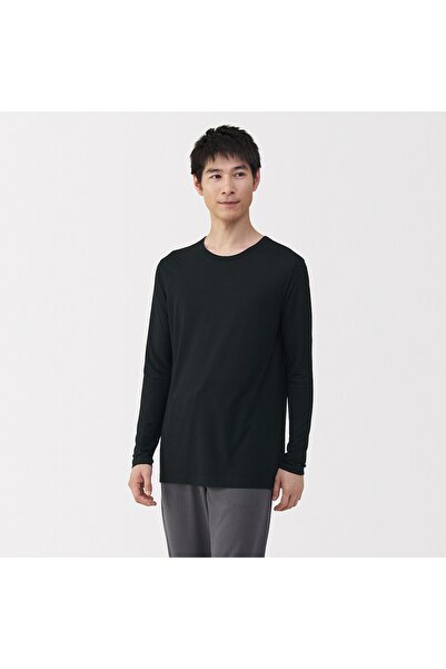 Muji Lyocell Blended Crew Neck Long Sleeve T-Shirt
