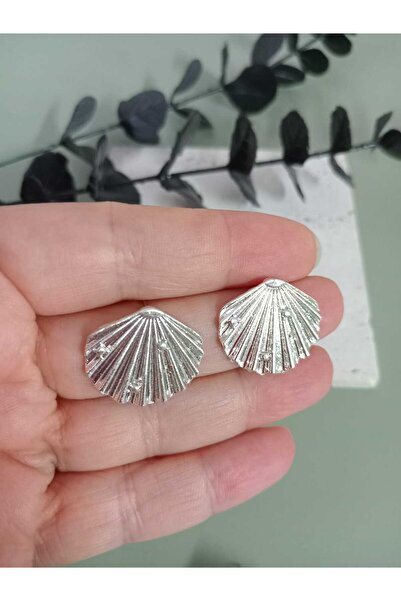 mos&more Silver Mussel Light Women's Earrings