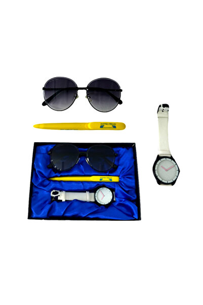 Matteo Ferari Set pentru femei, ceas dama, ochelari de soare si pix 20.5x15cm...