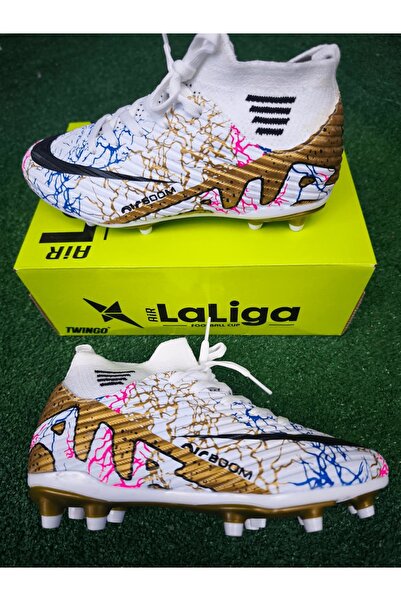 Ayakx Spor Laliga Air Twingo Children's Sock Boots Football Carpet Field Shoes Adult Prof Ankle Sports Cleats