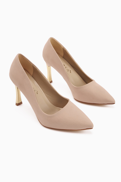 İncimoda Stiletto Women's Heeled Shoes Comfortable Vegan Leather Daily and Special Occasion