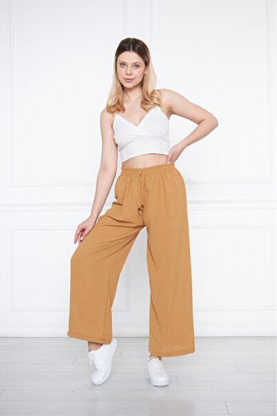 comstar Women's Aerobin Wide Leg Palazzo Belted Trousers