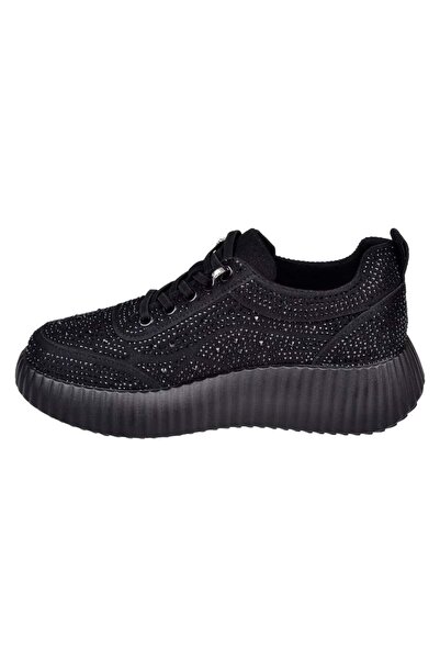 Guja Taşlı Kadın Spor Ayakkanı Sneaker GJ-25K321 SİYAH SÜET