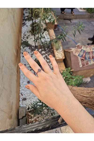 Panelya %100 Saf Bakır El İşlemesi El Yapımı Lafis Doğal Taş Ayarlanabilir Bakır Yüzük