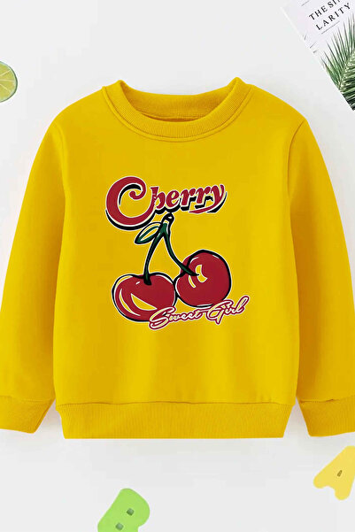 MYADA سويت شيرت برقبة دائرية مطبوعة من تشيري 3 إنير 24505