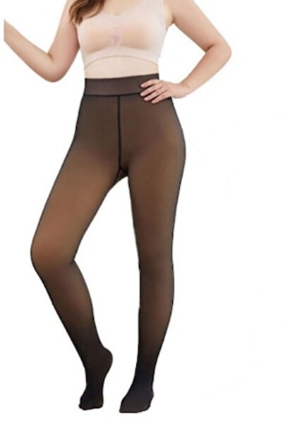 OEM Thermal Elegant Stockings with Fleece, Size S, Color Light Brown