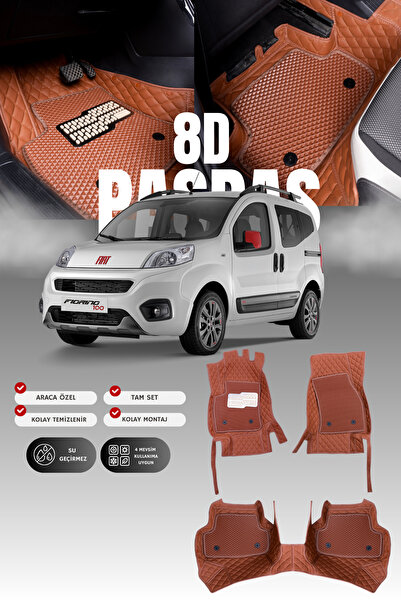 stiloto دواسة سيارة من الجلد لسيارة فيات فيورينو (2007-2025) 8D |   حماية كام...