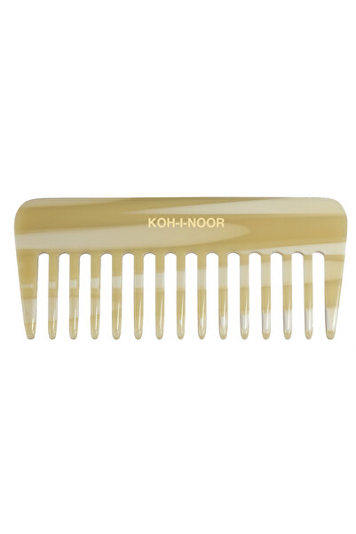 Koh-I-Noor Cosmetics Pieptene afro JASPE imitatie corn cu dinti rari 11.5 x 5...