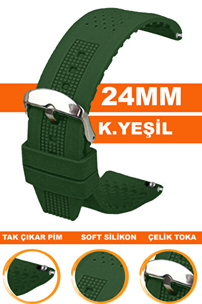 COBRA حزام ساعة من السيليكون متوافق مع ساعة مقاس 24 مم A1624MM