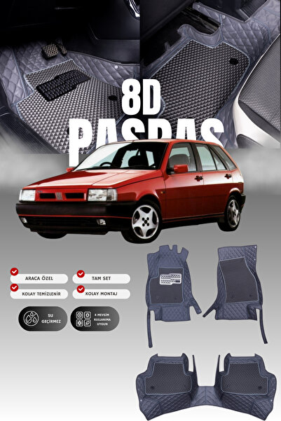stiloto Fiat Tipo (1988-1995) 8D Deri Havuzlu Oto Paspas | Tam Koruma,Araca Ö...
