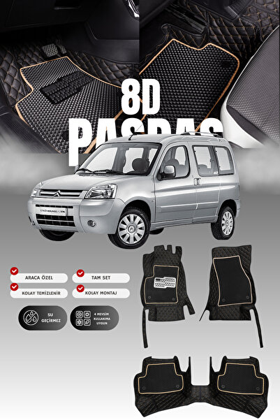 stiloto سجادة أرضية للسيارة من الجلد لسيتروين بيرلينجو (1996-2010) 8D |   حما...