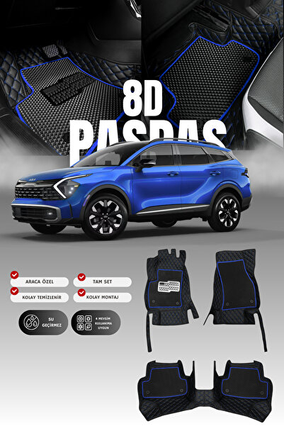 stiloto سجادة أرضية جلدية لسيارة كيا سبورتاج (2021 وما بع ذلك) 8D |   حماية ك...