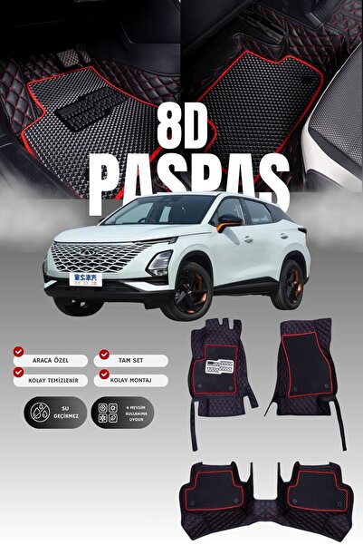 stiloto Chery Omada 5 Gasoline (2022 and Later) 8D Leather Pool Auto Mat | Full Protection & Quick Assembly