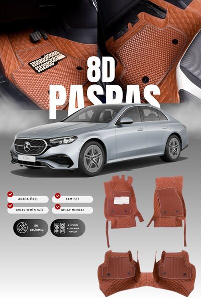 stiloto Mercedes E180 / W214 (2023 ve sonrası) 8D Deri Havuzlu Oto Paspas | T...