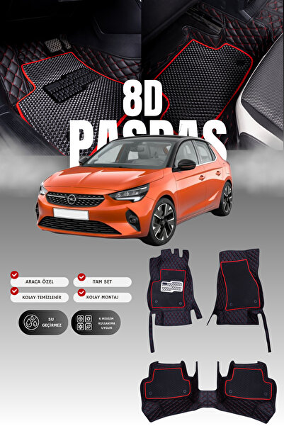 stiloto دواسة سيارة جلدية لسيارة أوبل كورسا إي (2014-2019) 8D |   حماية كاملة...