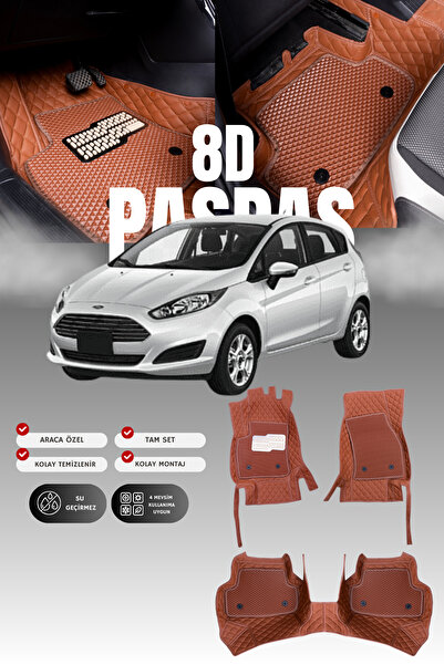 stiloto فرشة أرضية جلدية للسيارة فورد فييستا (2010-2016) 8D |   حماية كاملة، ...