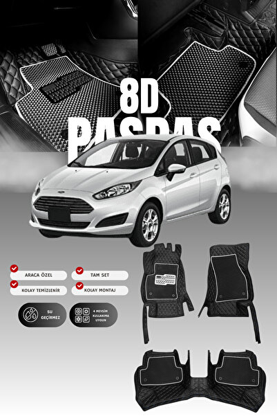 stiloto فرشة أرضية جلدية للسيارة فورد فييستا (2010-2016) 8D |   حماية كاملة، ...
