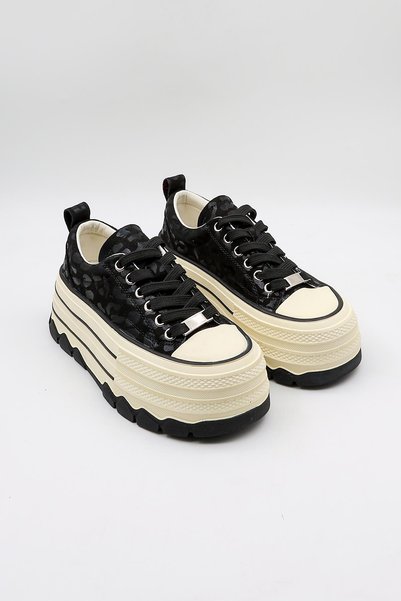 KRISTE BELL Kristebell Imported Special Series Women's Wedge Sole Sneaker Shoes Kb1015 - Black - 36