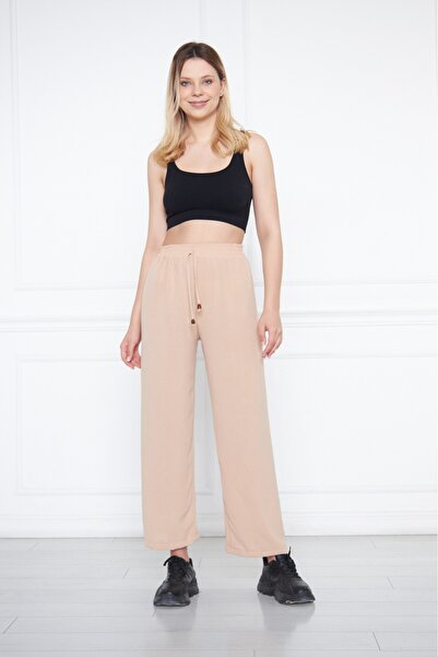 comstar Women's Aerobin Wide-Leg Palazzo Pants with Elastic Waist