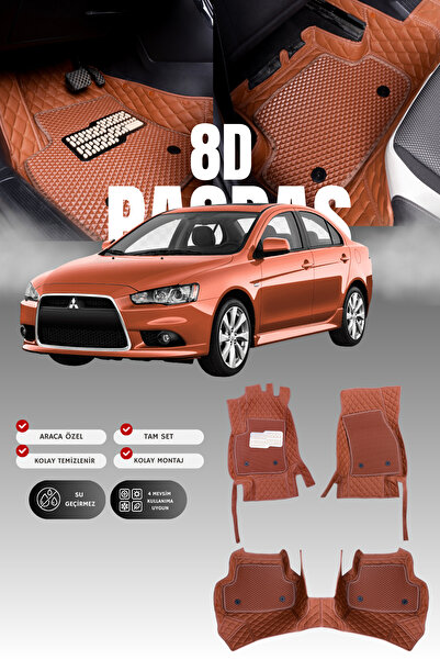 stiloto دواسة سيارة جلدية لميتسوبيشي لانسر (2010-2015) 8D |   حماية كاملة، مخ...