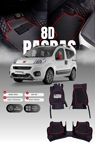 stiloto دواسة سيارة من الجلد لسيارة فيات فيورينو (2007-2025) 8D |   حماية كام...