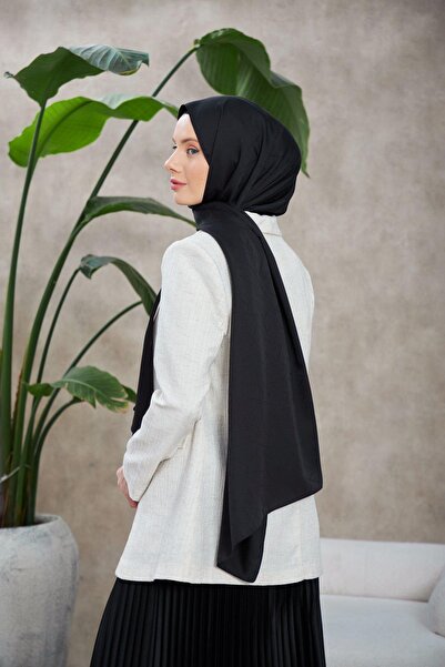 İpekhan Line Leola Pattern Μεταξένιο Ζακάρ Σάλι Μαύρο 9009-03