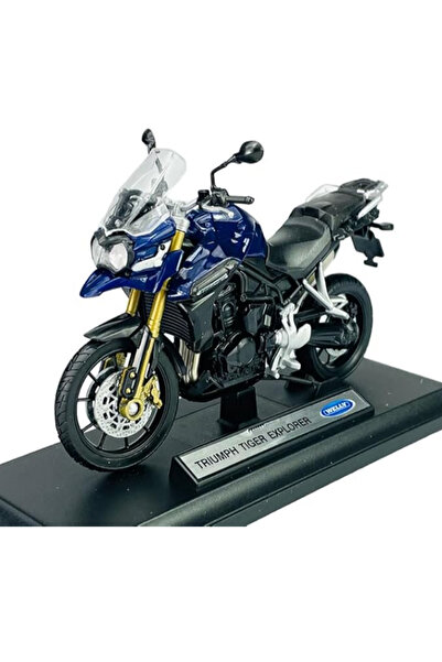 Oyuncak Bayim Welly TRIUMP TIGER EXPLORER 1:18 Diecast Motosiklet Model – Lis...