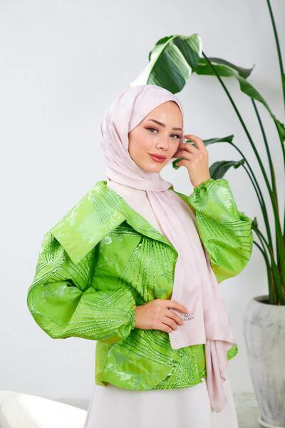 İpekhan Νέα Πούδρα Σάλι Μεταξένια Ζακάρ με μοτίβο σκακιέρας 9007-21