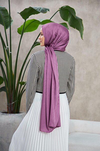 İpekhan Σχέδιο Line Leola Μεταξένιο Ζακάρ Σάλι Violet 9009-21