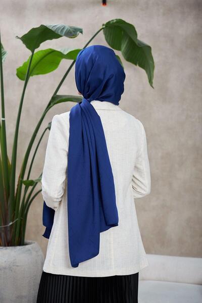 İpekhan Line Leola Pattern Μεταξένιο Ζακάρ Σάλι Midnight Blue 9009-12