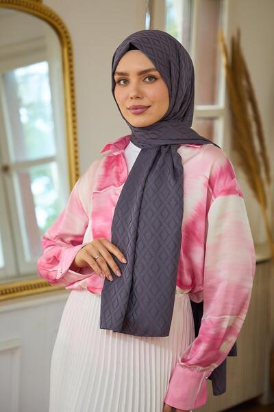 İpekhan Silky Jacquard Shawl Arsenic - Summer Shine Collection 9015-16