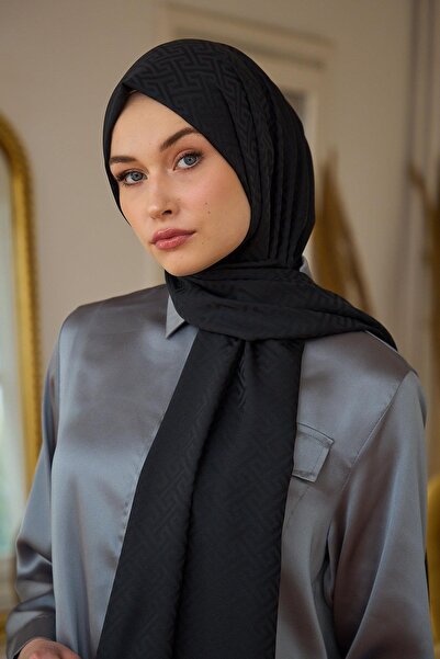 İpekhan Şal jacquard mătăsos negru - Colecţia Summer Sparkle 9017-16