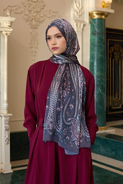 İpekhan Ανθρακί ινδικό σάλι βουάλ - 5009-09