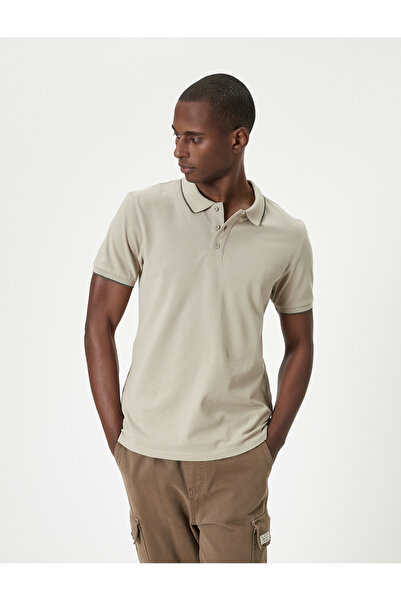 Koton Polo Yaka Tişört Slim Fit Kısa Kollu Biyeli
