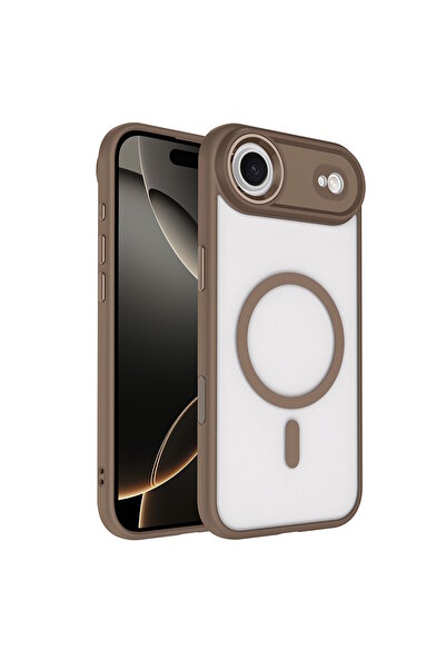 m.tk moveteck İphone 17 Air Kılıf Krom Mika Magsafe Arkası Şeffaf Hassas Buto...