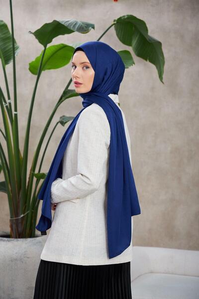 İpekhan Line Leola Pattern Μεταξένιο Ζακάρ Σάλι Midnight Blue 9009-12