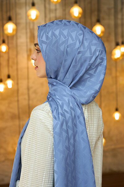 İpekhan Μπλε μεταξωτό σάλι ζακάρ - Summer Sparkle Collection 9014-16