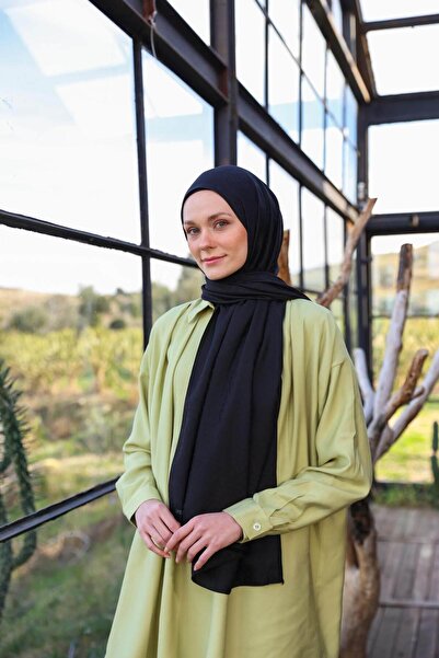 İpekhan Şal Jacquard Mătăsos Motiv Exen Negru 9011-17