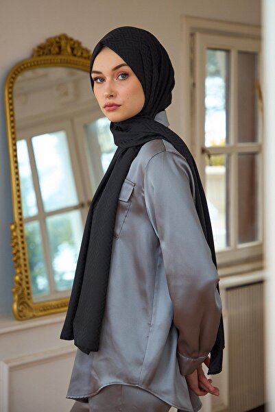 İpekhan Şal jacquard mătăsos negru - Colecţia Summer Sparkle 9017-16