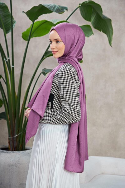 İpekhan Σχέδιο Line Leola Μεταξένιο Ζακάρ Σάλι Violet 9009-21