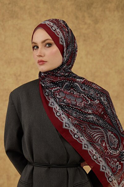 İpekhan İpekhan Soft Shawl Red Gray 3052-07
